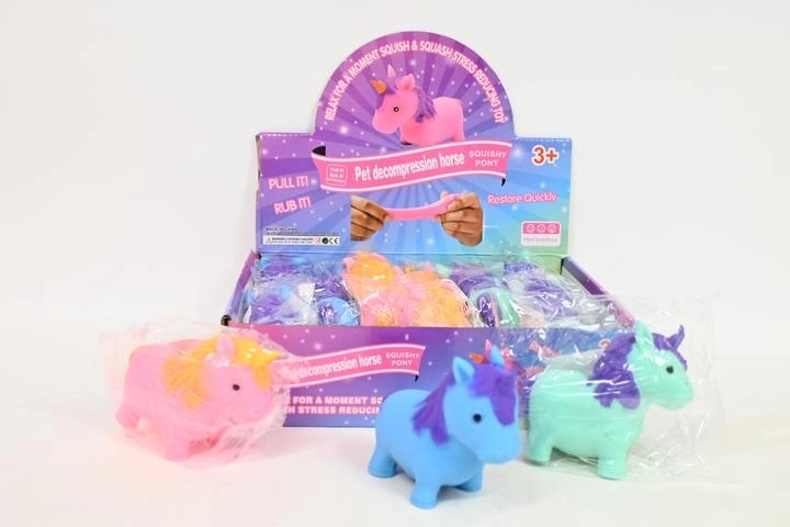 Jucărie antistres de strâns unicorn (display 12 buc.)