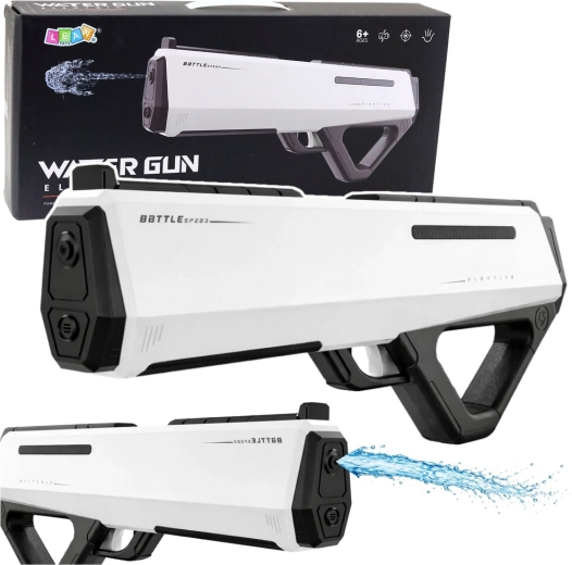 Pistolă cu apă electrică Battle Pro albă 12 m, 400 ml