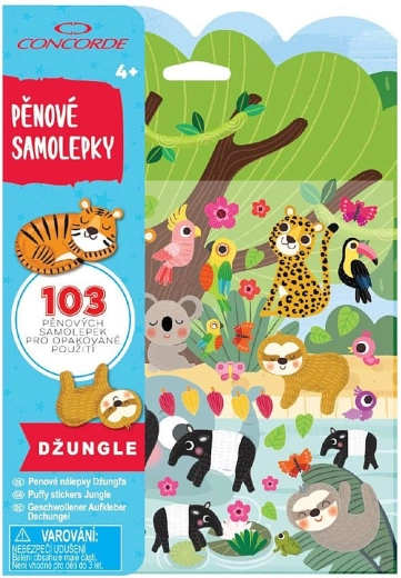 Autocolante din spumă CONCORDE – junglă, reutilizabile