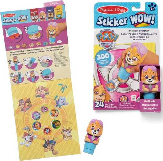 Melissa & Doug Sticker Wow! Patrula Cățelușilor Skye – ștampilă cu autocolante și cărticică cu sarcini