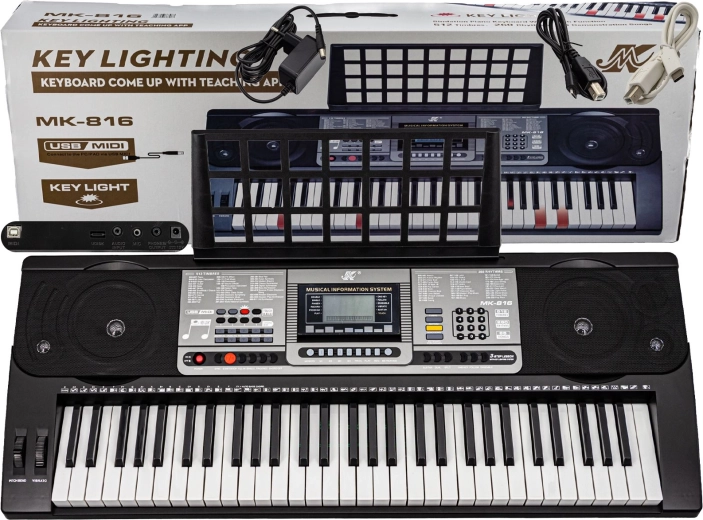 Orga electronică (keyboard) cu 61 de clape iluminate și funcție de învățare