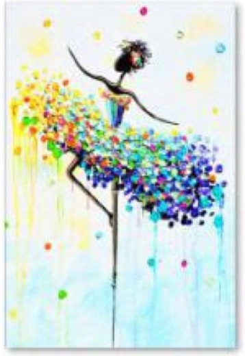 Pictură cu diamante balerină color 30 × 40 cm