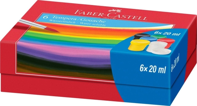 Vopsele tempera Faber-Castell 6x20ml