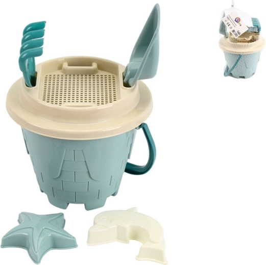 Set pentru nisip cu găleată albastră 18 × 26 cm