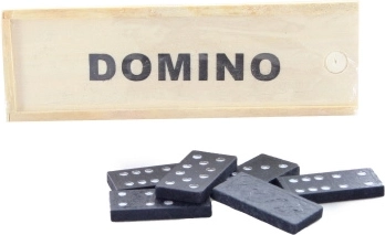 Domino din lemn în cutie