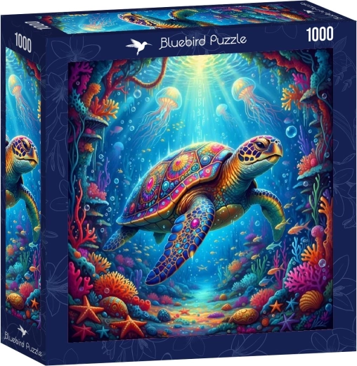 Puzzle pătrat Bluebird broască țestoasă marină 1000 de piese