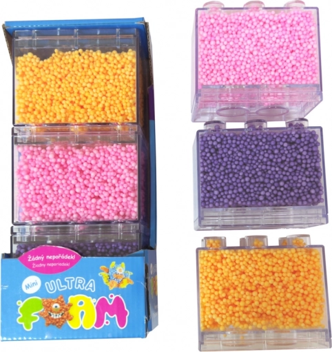 Material de modelat Ultra Foam MINI 3 pachete - roz, mov, portocaliu
