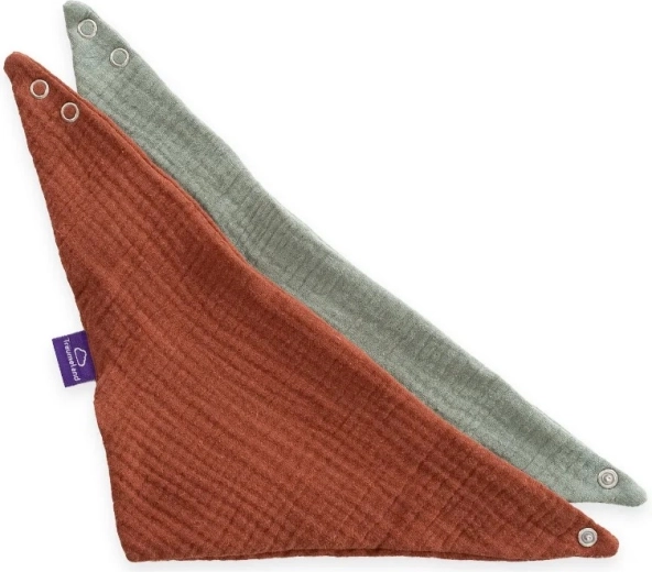 Träumeland bavețică bandana terracotta și verde salvie - 2 buc