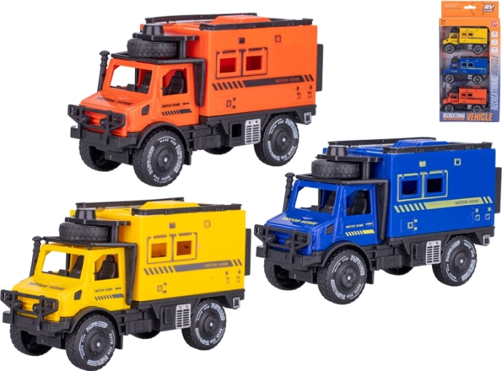 Set de trei mașinuțe off-road cu mecanism cu inerție, 11,5 cm
