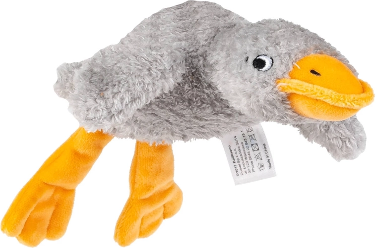 Gâscă senzorială de pluș Balibazoo, gri, 23 cm