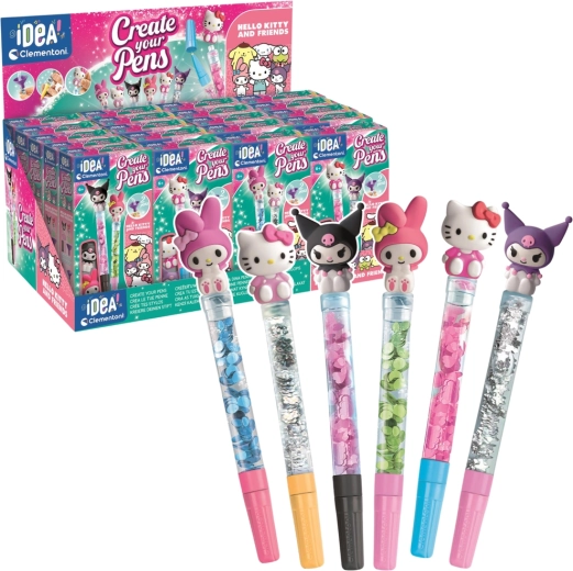 Set creativ mini fabrică de pixuri Hello Kitty și prietenii