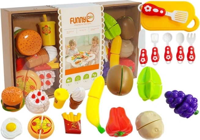 Set pentru copii cu fructe și legume de tăiat