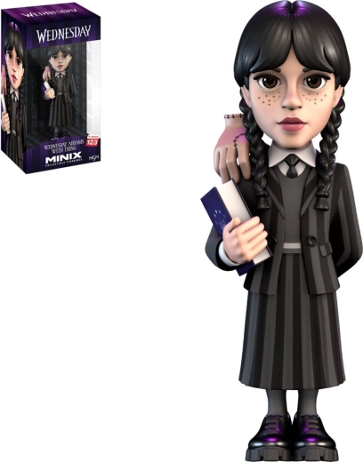 Figurină de colecție MINIX Wednesday Addams cu mâna - 1 bucată