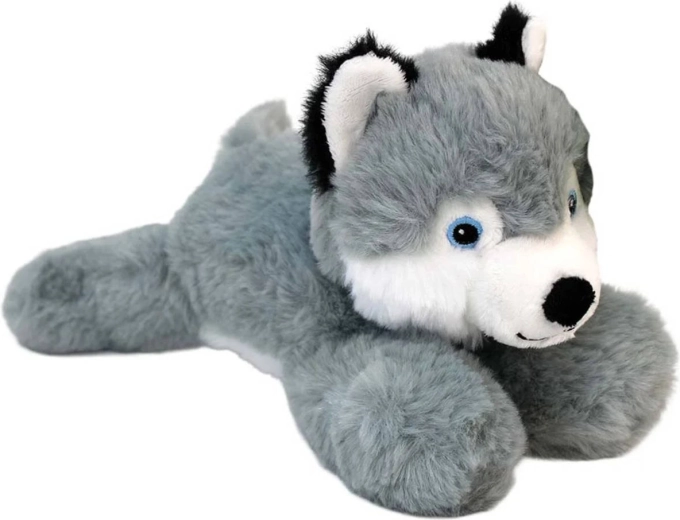 Câine Husky de pluș culcat Eco-Line 23 cm