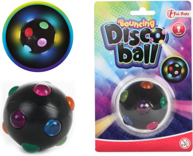 Minge săltăreață luminoasă Disco 6 cm