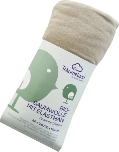 Träumeland cearșaf din bumbac bio cu elastan pentru țarc 100 × 100 cm, antracit
