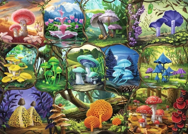Puzzle Ravensburger - ciuperci frumoase, 1000 piese