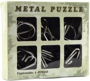 Puzzle metalice – set 6 bucăți în cutie