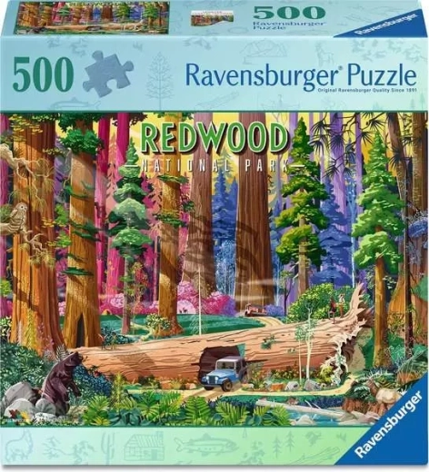 Puzzle Ravensburger Parcul Național: Redwood 500 de piese