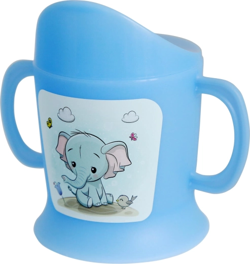 Cănuță pentru bebeluși cu guriță 150 ml SOARE, plastic, mix de culori