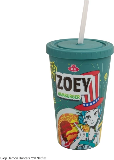 K-pop Demon Hunters cană cu pai Zoey Hamburger - 1 bucată