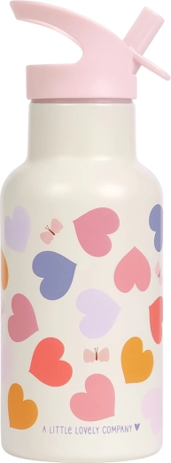 A Little Lovely Company sticlă din inox pentru băut 350 ml inimioare
