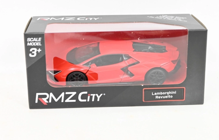 RMZ Lamborghini Revuelto 2024 model auto din metal 1:18 roșu mat
