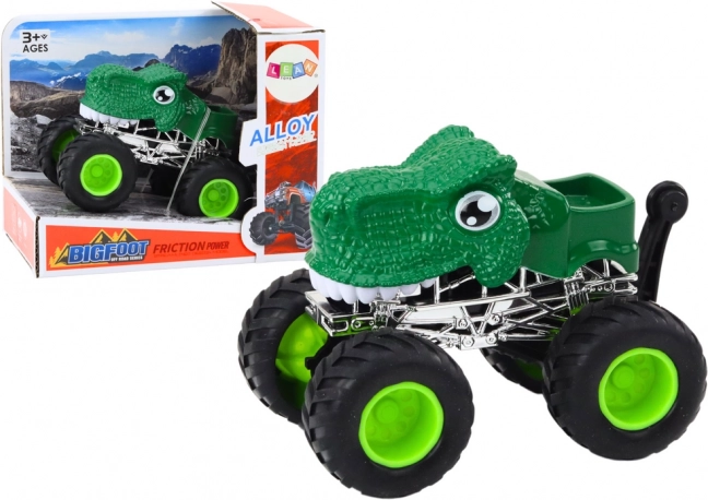 Mașinuță off-road dinozaur cu roți mari din cauciuc – Verde