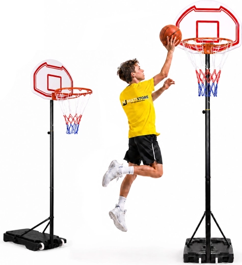 Coș de baschet MOVEPRO independent, cu înălțime reglabilă până la 210 cm