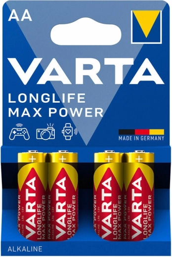 Varta Longlife Max Power baterii alcaline AA, 4 buc.