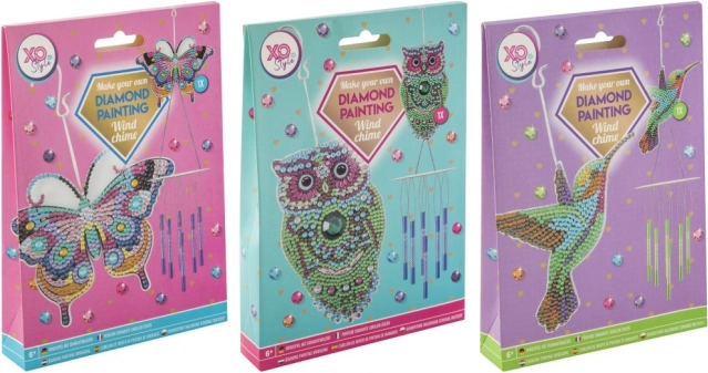 Pictură cu diamante – clopoțel de vânt cu colibri GRAFIX