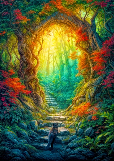 Puzzle Enjoy Poarta pădurii 1000 de piese