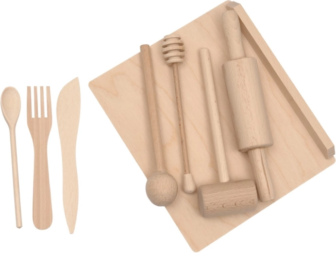 Set de bucătărie din lemn pentru micii bucătari Baby Mix