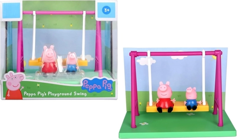 Peppa Pig set cu leagăn și 2 figurine Peppa și George