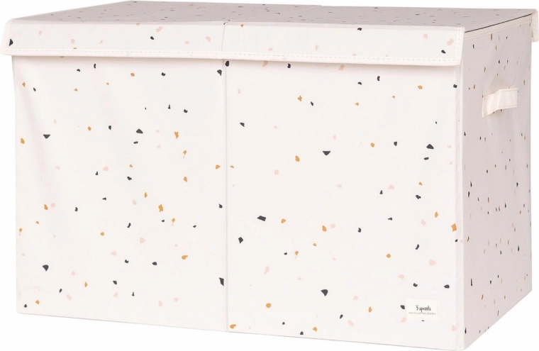 3 Sprouts ladă pentru jucării recycled terrazzo/cream