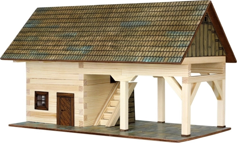 Set de construcție din lemn cu lipire WALACHIA – șopron 1:32
