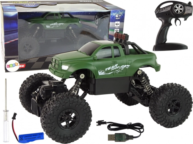 Mașină R/C telecomandată 2,4 GHz 1:18 Verde