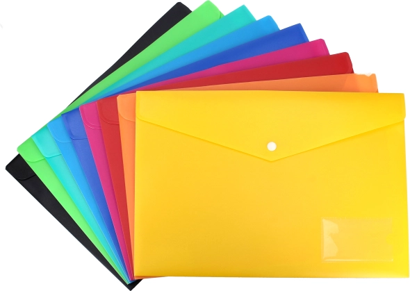 Mapă cu capse din plastic moale