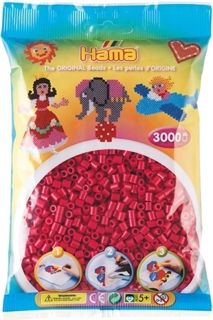 Mărgele de călcat Hama Midi – vișiniu, 3000 buc.