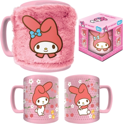 Cană ceramică Sanrio My Melody cu manșon textil