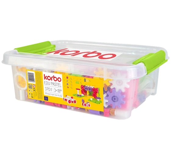 Set de construcție KORBO EDU Pastel 370 piese