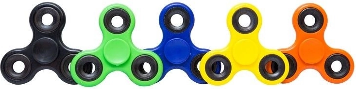 Fidget spinner cu trei brațe 7,5 cm mix de culori - 1 bucată