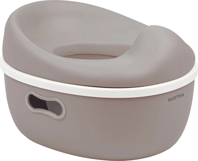 Nattou oliță de învățare 3-în-1 Potty taupe