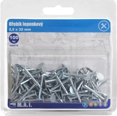 Cuie pentru carton zincate 32 × 2,5 mm (100 buc)