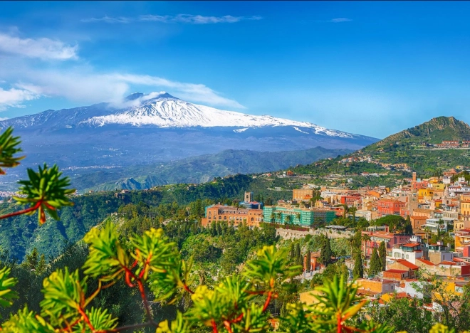 Enjoy puzzle Etna și Taormina, Sicilia – 1000 piese