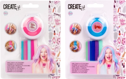 Set de culori pentru păr cu elastice CREATE IT!