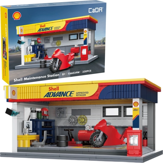 CaDA Shell stație de service – set de construcție 330 piese