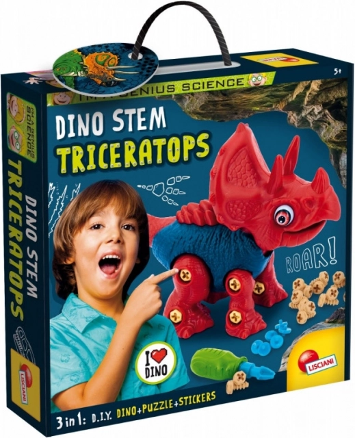 Set de construcție I'm A Genius Dino Steam - Triceratops