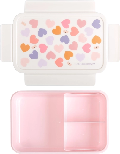 A Little Lovely Company cutie pentru gustare cu motiv de inimioare