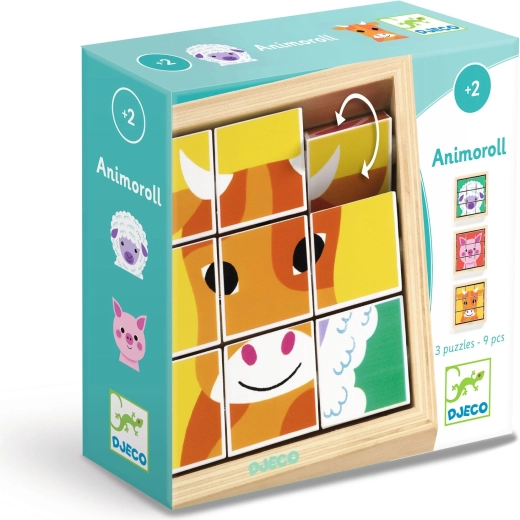 Djeco Puzzle rotativ Fermă